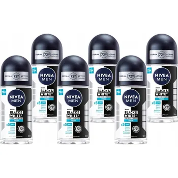Nivea Men Antiperspirant kuličkový Black & White Invisible Fresh Roll 6x50ml