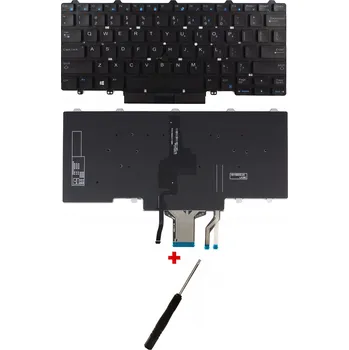 Náhradní klávesnice pro notebook Klávesnice pro notebook Dell E5450 E5470 E5480 E5490 E7450 E7470 3340 LED US