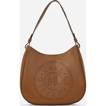 Kabelka KABELKA KARL LAGERFELD K/CIRCLE HOBO BAG PERFORATED DARK TAN