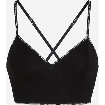 Dámské plavky SPODNÍ PRÁDLO KARL LAGERFELD MINI LOGO LONGLINE BRALETTE BLACK