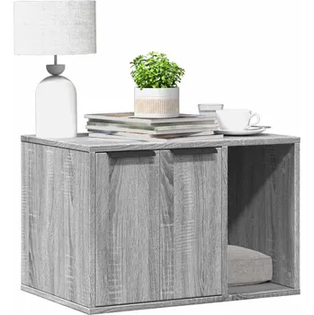 Skříňka na kočičí záchod černá 60 x 40 x 40 cm kompozitní dřevo