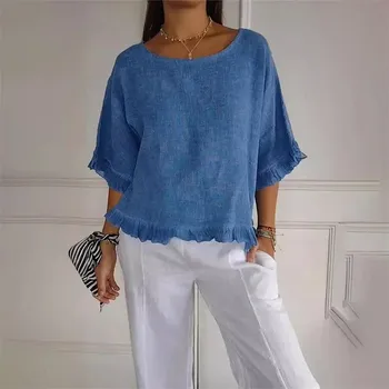 Dámská halenka Dámská halenka BR589 Barva: Modrá, Velikost: M