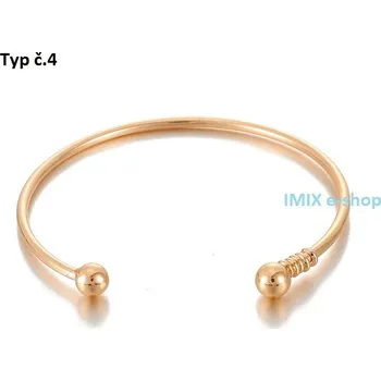 Náramek Zlaté pevné náramky na ruce a předloktí - VÍCE DRUHŮ Typ č.04