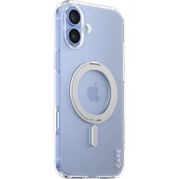 Pouzdro na mobilní telefon PanzerGlass® CARE kryt Apple iPhone 16 Plus MagSafe KickStand čirý/šedý