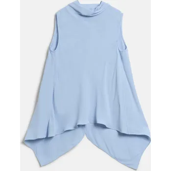 Dámská košile HALENKA KARL LAGERFELD SLEEVELESS BLOUSE KENTUCKY BLUE
