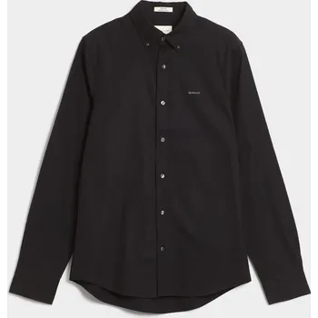 Pánská košile KOŠILE GANT SLIM PINPOINT OXFORD SHIRT BLACK