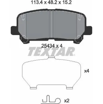 Brzdová destička Sada brzdových destiček, kotoučová brzda TEXTAR 2543401