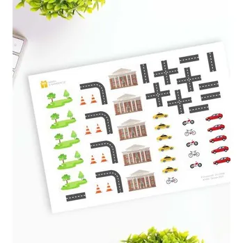 samolepka Samolepky A5 pro Piškvorčiště: Ve městě