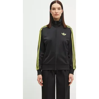 Dámská mikina Mikina adidas Originals Firebird dámská, černá barva, s aplikací, JP2296, S, 99X