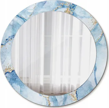 Zrcadlo Zrcadlo závěsné se skleněným rámem Modrý mramor 70