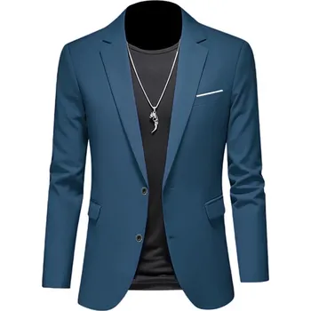 Pánské kvalitní sako na společnost i casual Velikost: 3XL, Barva (Varianta): 2 knoflíky Hu Lan