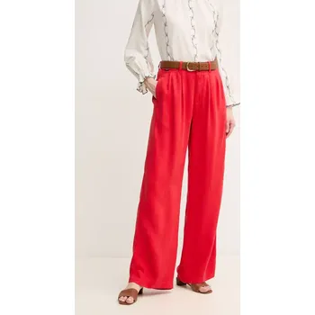 Dámské kalhoty Kalhoty Pepe Jeans GOA dámské, červená barva, široké, high waist, PL211834 33X, vel. XS