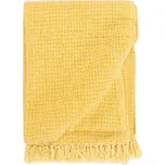 vidaXL Přehoz bavlna 220 x 250 cm hořčicově žlutý