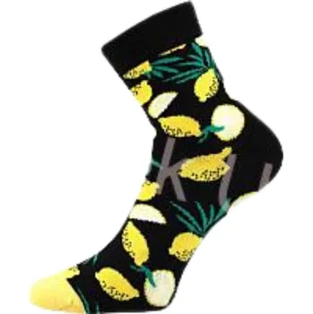 Dámské ponožky Fuski Boma Voxx DEDOT Dámské ponožky černé citrony