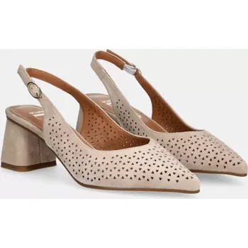 Dámské lodičky Semišové lodičky Answear.LAB béžová barva, na podpatku 58692.C1925.HWK 80X, EUR 38