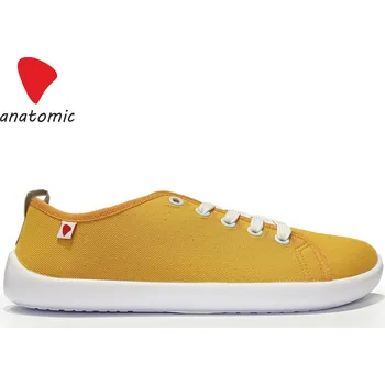 Chlapecká obuv Barefootové tenisky Anatomic NATURAL CANVAS 1N04 žlutá s bílou podrážkou Velikost: 39,5
