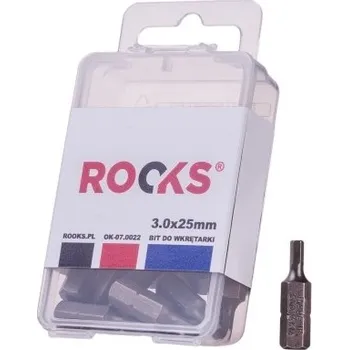 BIT DO ŠROUBOVÁKU 1/4X 25 MM X HEX 3, RÁZOVÝ CVMO-S, SADA 10 KS OK070022 ROOKS