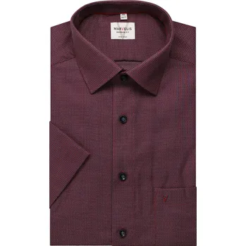 Pánská košile Marvelis Modern Fit společenská košile s krátkým rukávem 7228 12 35 Červená 42
