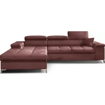 Sedací souprava Rohová rozkládací sedací souprava RICARDO 281 cm Monolith 63 růžová levá