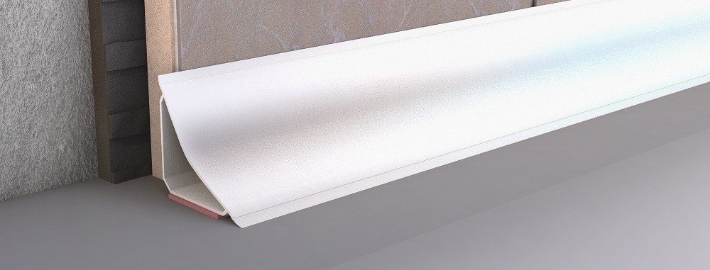 VP2/1 vanová lišta samolepící PVC briliant bílá, 20 mm, 1,85 m