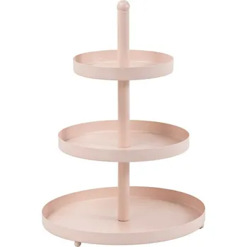 HIT Etažér třípatrový nerez 35 cm pastelová růžová HT-24500468ruzo