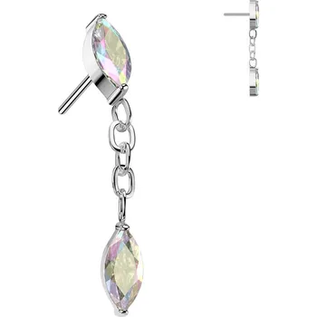 Piercing Šperky4U Ozdobná část k PUSH IN piercingu TITAN - TIT1538-AB