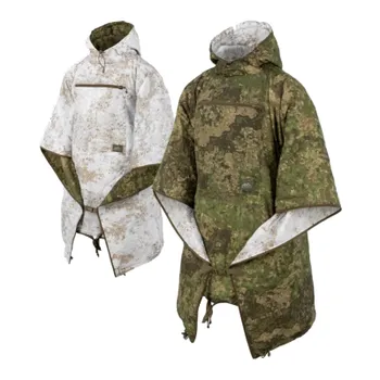 Pláštěnka Oboustranné pončo Swagman Roll, Helikon, Pencott Wildwood / Pencott Snowdrift