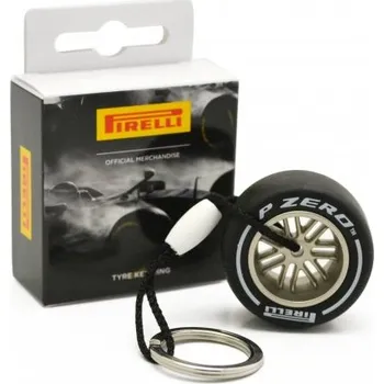 F1 Tech klíčenka Pirelli TYRE 18 bílá