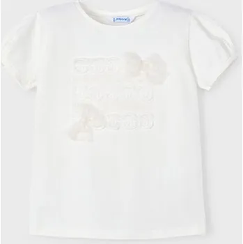 Oblečení a móda Tričko s krátkým rukávem MAŠLIČKY smetanové MINI Mayoral velikost: 110