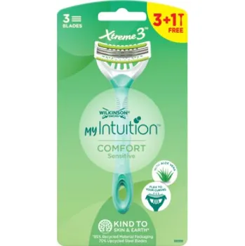 Holítko Wilkinson Sword Xtreme3 dámská holítka My Intuition Comfort Sensitive, 3 břity, 4 ks