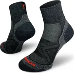 Northman Běžecké antibakteriální ponožky Run Merino PRO Mid Velikost: 45-47 Antracitové Profesionální Běžecké Merino Ponožky