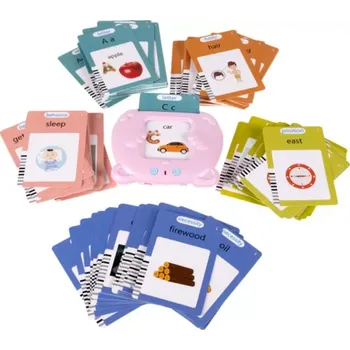 Hračka pro nejmenší Čtečka pro výuku angličtiny Kruzzel RO21839 (Výuka angličtiny pro nejmenší děti - čtečka 112 karet, 224 slovíček, baterie 300 mAh, barva růžová)