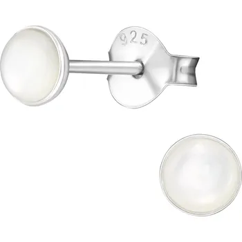 Náušnice Stříbrné náušnice White Shell Ag 925/1000