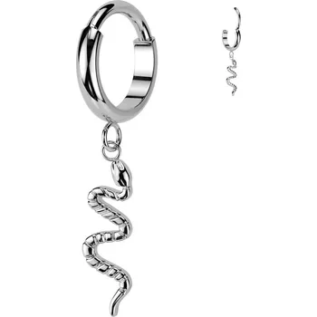 Piercing Šperky4U Piercing segment s hadem TITAN, 1,2 x 8 mm - TIT1522-1208