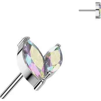 Piercing Šperky4U Ozdobná část k PUSH IN piercingu TITAN - TIT1524-AB