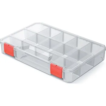 Organizér RQS BOX 27,5x18,6x4,1 cm transparentní/červený