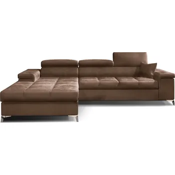 Sedací souprava Rohová rozkládací sedací souprava RICARDO 281 cm Monolith 09 hnědá levá
