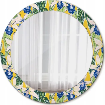 Zrcadlo Kulaté Zrcadlo Orchideje 70 cm