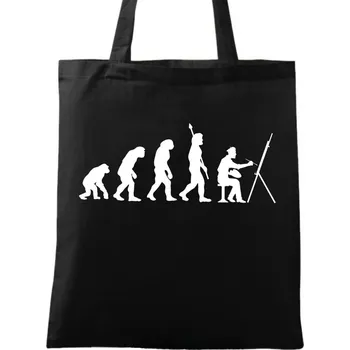 Nákupní taška Bavlněná taška Evoluce umělce (Barva: Černá)