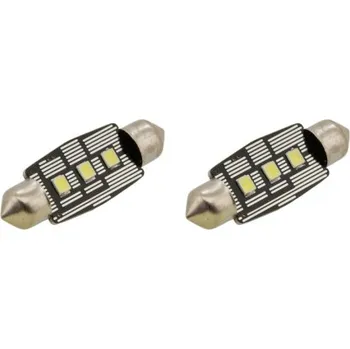 Povinná bezpečnostní výbava Compass Žárovka 3 LED SMD 12V suf.11X38 SV8.5 NEW-CAN-BUS bílá 2ks, SV8.5 (sufit), 33827