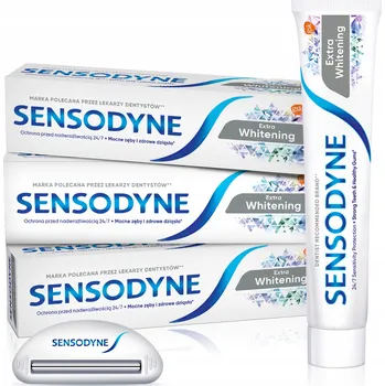zubní pasta SENSODYNE EXTRA WHITENING ZUBNÍ PASTA BĚLÍCÍ 75 ML x3 + DÁREK!
