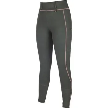 Vybavení pro jezdce HKM Legíny jezdecké Juna HKM, s gripem, dámské, grey/green 34