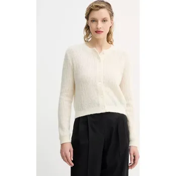 Dámský svetr Svetr s příměsí vlny A.P.C. cardigan milo dámský, béžová barva, lehký, WPABE.F22246, L, 01X