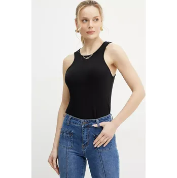 Bavlněný top Twinset černá barva, 251TT2400 99X, vel. S