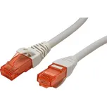 21.15.2940 Propojovací kabel RJ45/RJ45, U/UTP, 0,3m, kat. 6, LSOH, šedý