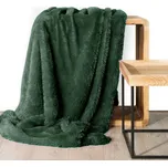 CHLUPATÁ DEKA TIFFANY 150X200 CM TMAVĚZELENÁ