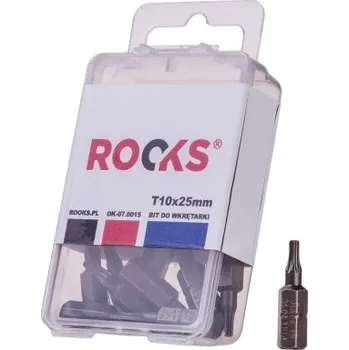 BITY DO ŠROUBOVÁKU 1/4 X 25 MM X T10, RÁZOVÉ CVMO-S, SADA 10 KS OK070015 ROOKS