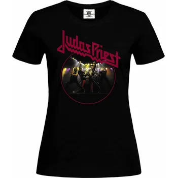 Dámské tričko Tričko Judas Priest | Band Druh: Dámské, Barva: Černá, Velikost: L