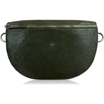 Kabelka Paolo Peruzzi Kožená ledvinka VINTAGE PAOLO PERUZZI; tmavě zelená