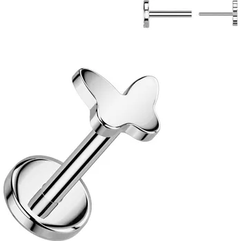Piercing Šperky4U Piercing do brady - PUSH IN labreta titan, 1,0 x 6 mm - TIT1528-1006